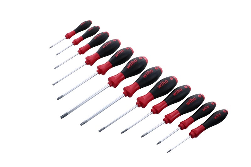 Wiha 36267 Torx Screwdriver Set, 12 Piece, T5â€“T40, SoftFinish Ergonomic Handle - Image 1